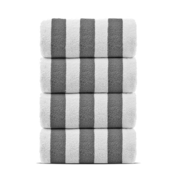 Grey Striped Towels