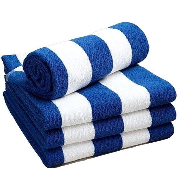 Pool Towel blue & white